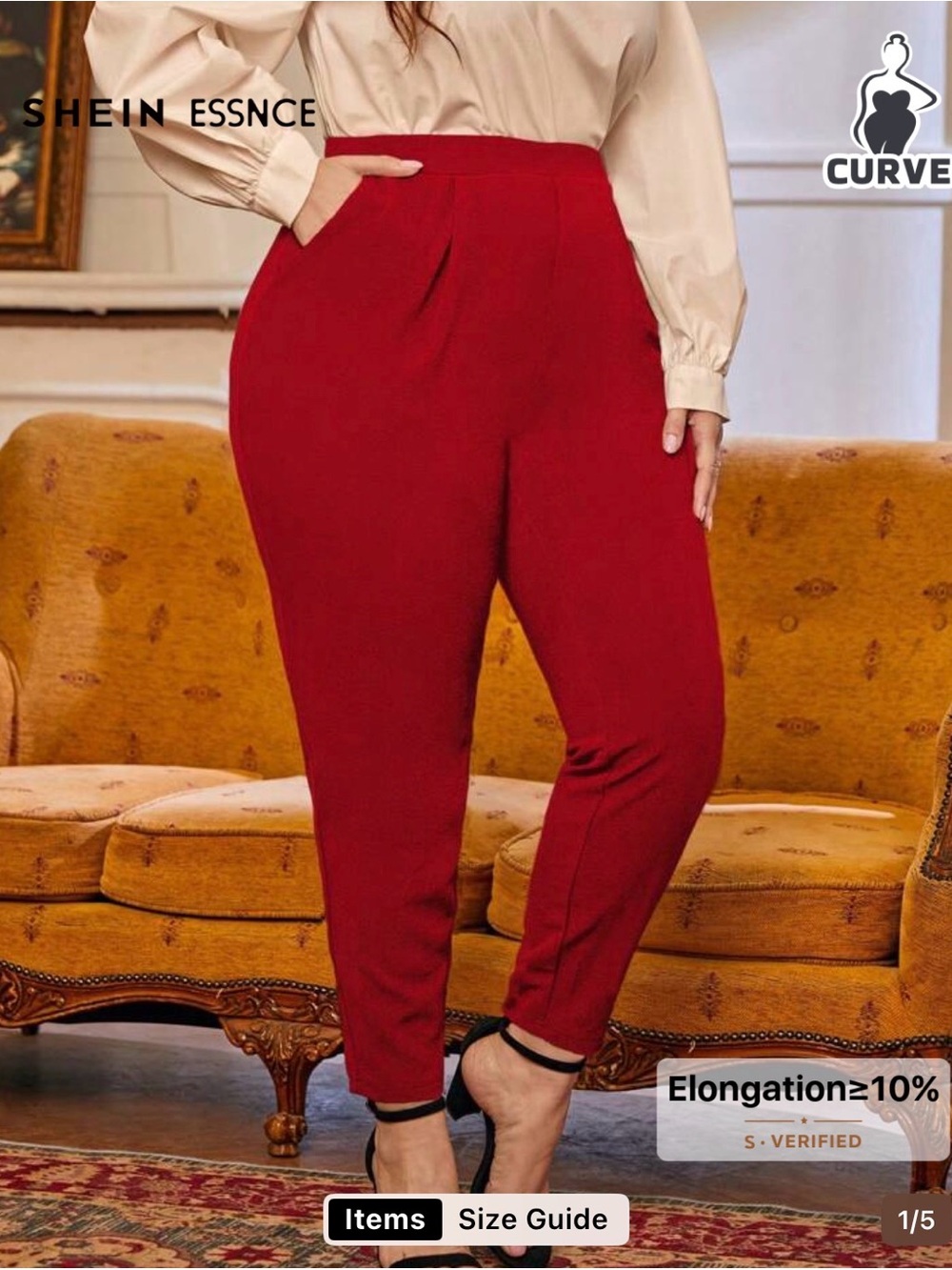 Shein Pants - high waist, pull-on, tapered skinny, and functional front pockets